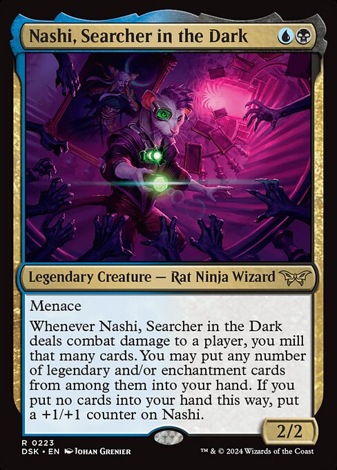 Duskmourn: House of Horror - 223 - Nashi, Searcher in the Dark - Rare - UB - Non-foil