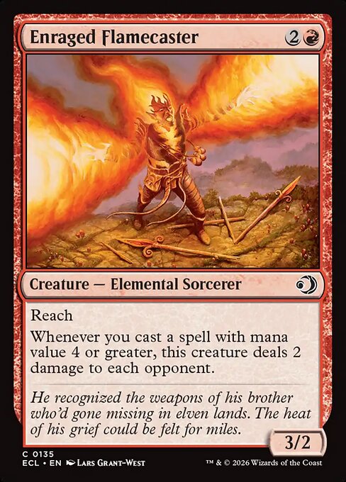 Lorwyn Eclipsed - 135 - Enraged Flamecaster - Common - R - Non-foil