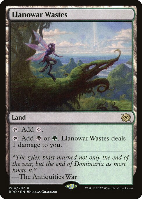 The Brothers' War - 264 - Llanowar Wastes - Rare - C - Foil