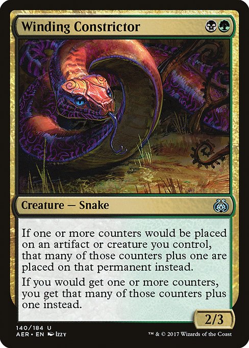 Aether Revolt - 140 - Winding Constrictor - Uncommon - BG - Foil