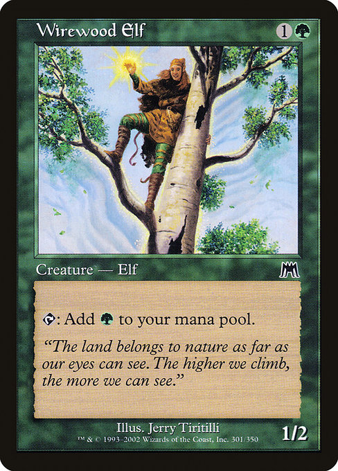 Onslaught - 301 - Wirewood Elf - Common - G - Non-foil