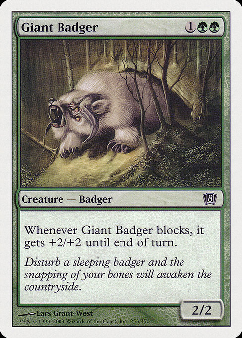 Eighth Edition - 253 - Giant Badger - Common - G - Non-foil