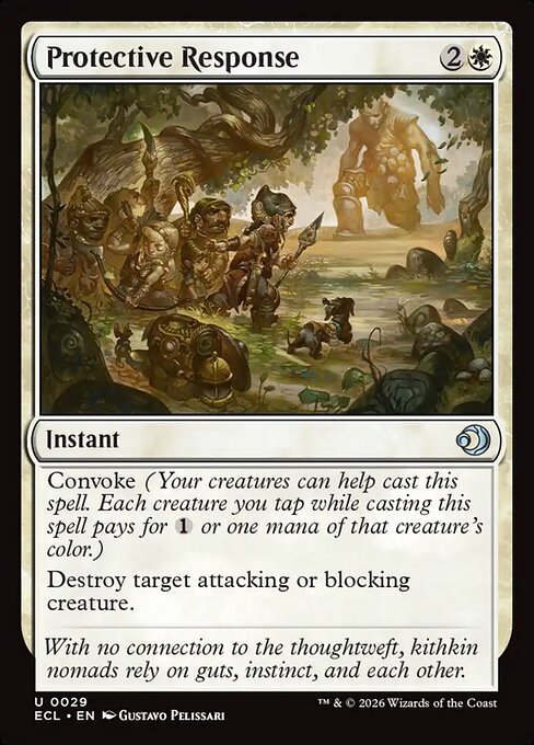 Lorwyn Eclipsed - 29 - Protective Response - Uncommon - W - Non-foil