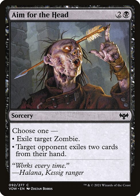 Innistrad: Crimson Vow - 92 - Aim for the Head - Common - B - Non-foil