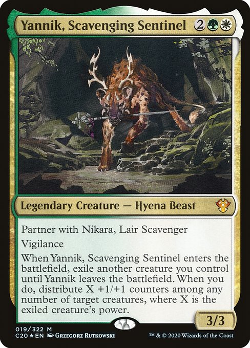 Commander 2020 - 19 - Yannik, Scavenging Sentinel - Mythic - WG - Foil