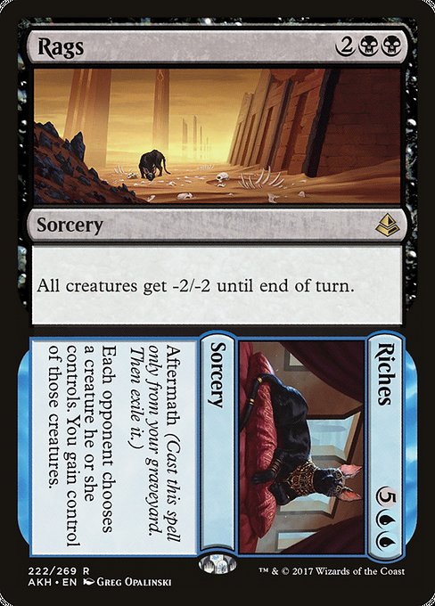 Amonkhet - 222 - Rags // Riches - Rare - UB - Non-foil