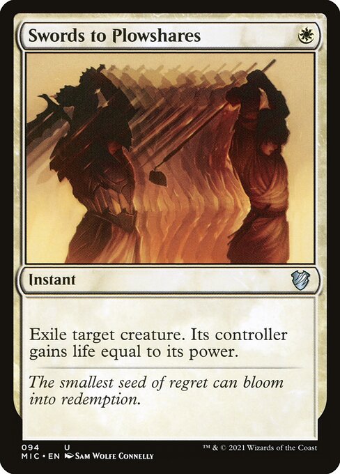 Midnight Hunt Commander - 94 - Swords to Plowshares - Uncommon - W - Non-foil