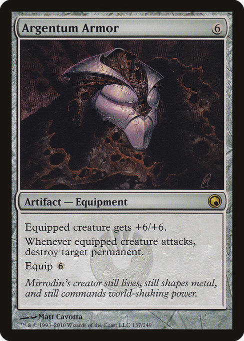 Scars of Mirrodin - 137 - Argentum Armor - Rare - C - Non-foil