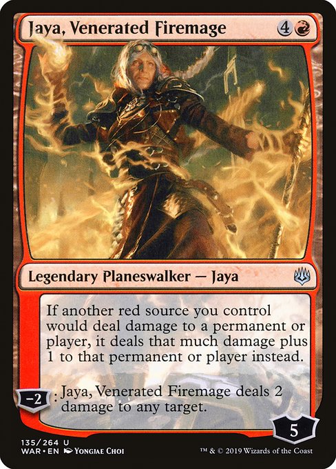 War of the Spark - 135 - Jaya, Venerated Firemage - Uncommon - R - Non-foil