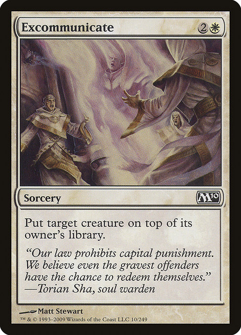 Magic 2010 - 10 - Excommunicate - Common - W - Non-foil