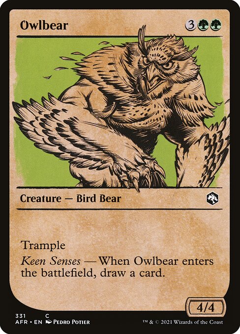 Adventures in the Forgotten Realms - 331 - Owlbear - Common - G - Non-foil