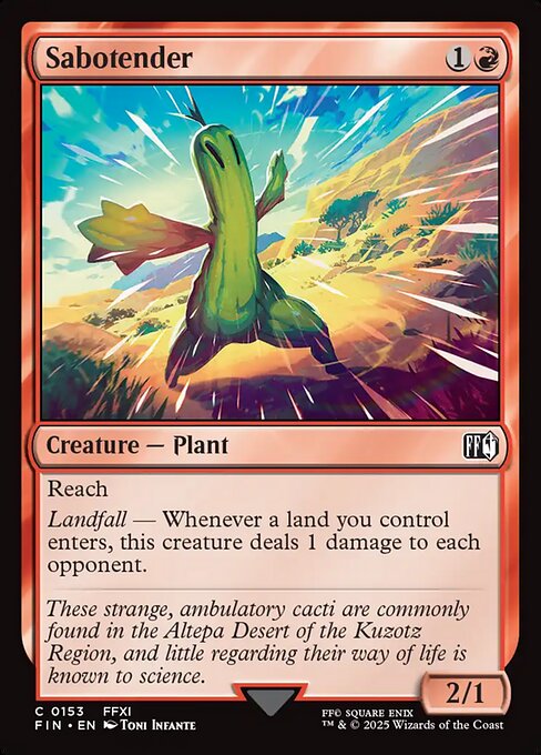 Final Fantasy - 153 - Sabotender - Common - R - Non-foil