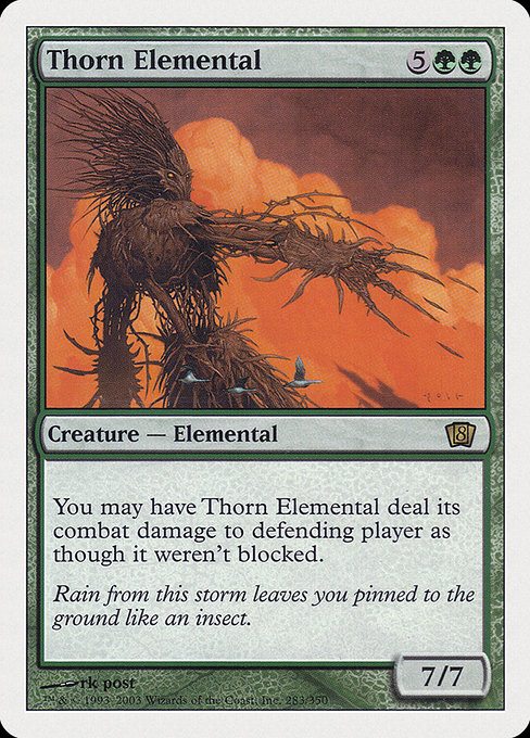 Eighth Edition - 283 - Thorn Elemental - Rare - G - Non-foil