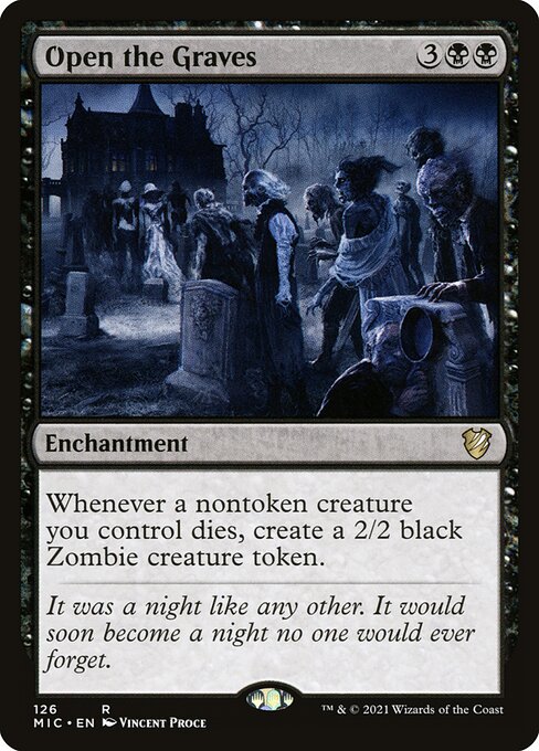 Midnight Hunt Commander - 126 - Open the Graves - Rare - B - Non-foil