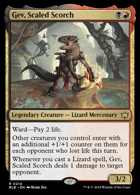 Bloomburrow - 214 - Gev, Scaled Scorch - Rare - BR - Non-foil
