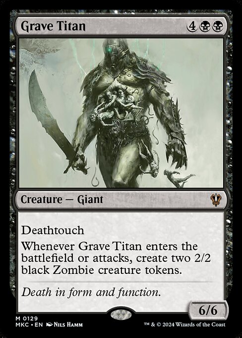 Murders at Karlov Manor Commander - 129 - Grave Titan - Mythic - B - Non-foil