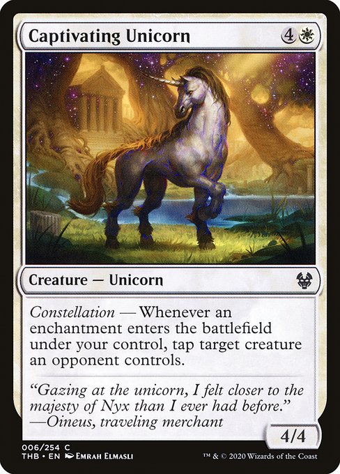 Theros Beyond Death - 6 - Captivating Unicorn - Common - W - Non-foil