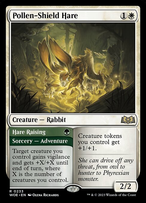 Wilds of Eldraine - 233 - Pollen-Shield Hare // Hare Raising - Rare - W - Non-foil