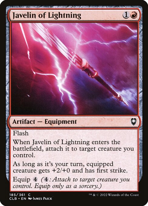 Commander Legends: Battle for Baldur's Gate - 185 - Javelin of Lightning - Common - R - Non-foil