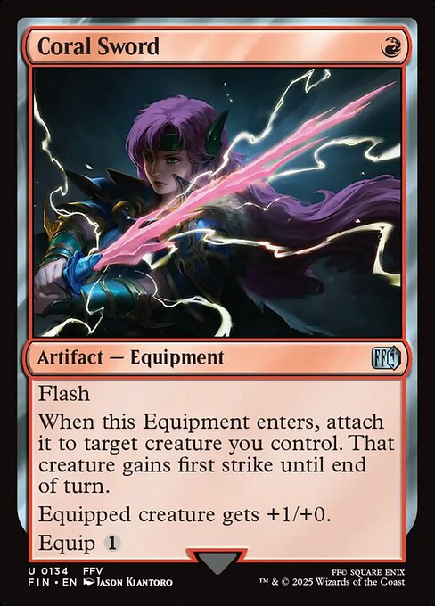 Final Fantasy - 134 - Coral Sword - Uncommon - R - Non-foil