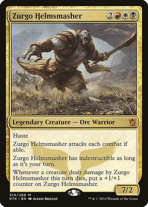 Khans of Tarkir - 214 - Zurgo Helmsmasher - Mythic - Multi - Non-foil