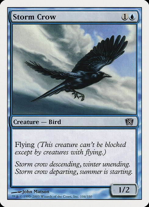 Eighth Edition - 104 - Storm Crow - Common - U - Non-foil