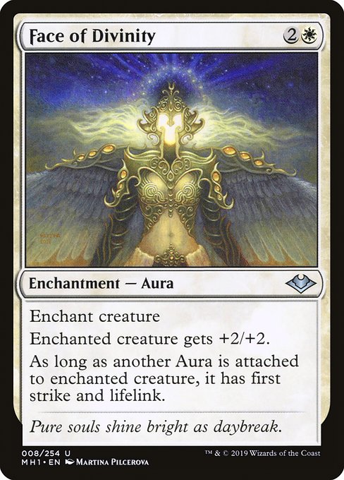 Modern Horizons - 8 - Face of Divinity - Uncommon - W - Foil
