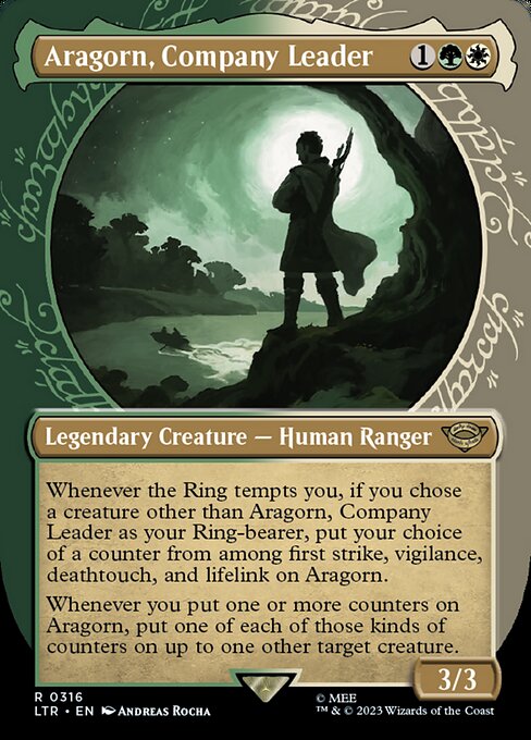 The Lord of the Rings: Tales of Middle-earth - 316 - Aragorn, Company Leader - Rare - WG - Non-foil
