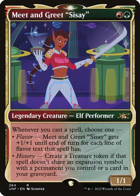 Unfinity - 264 - Meet and Greet "Sisay" - Rare - RG - Foil