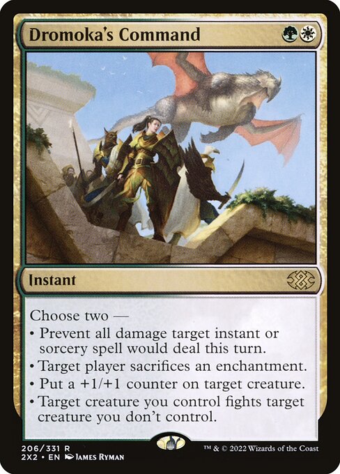 Double Masters 2022 - 206 - Dromoka's Command - Rare - WG - Non-foil