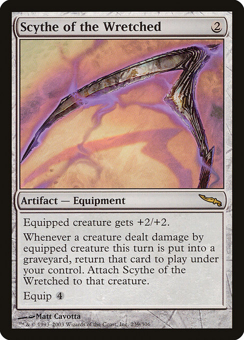 Mirrodin - 239 - Scythe of the Wretched - Rare - C - Non-foil