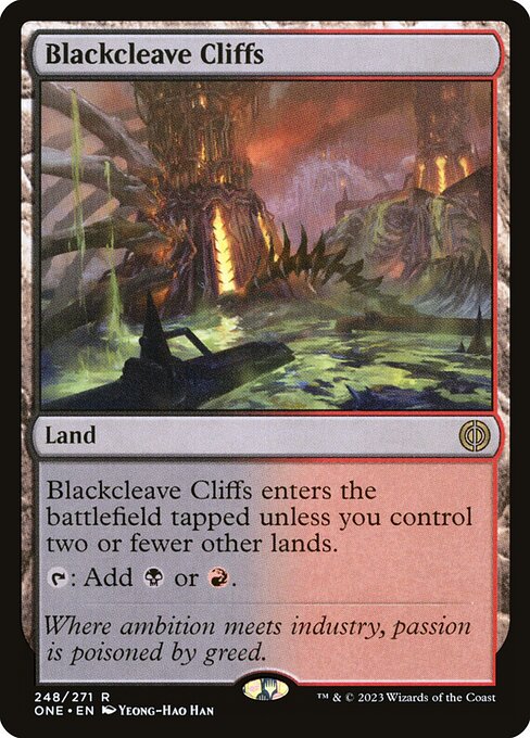 Phyrexia: All Will Be One - 248 - Blackcleave Cliffs - Rare - C - Non-foil