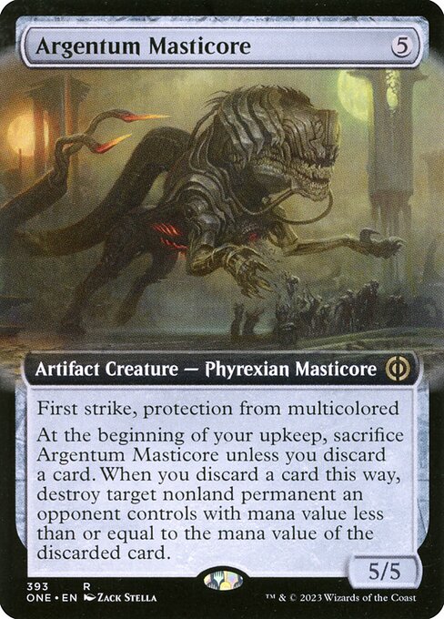 Phyrexia: All Will Be One - 393 - Argentum Masticore - Rare - C - Non-foil