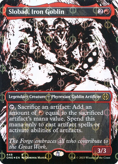 Phyrexia: All Will Be One - 448 - Slobad, Iron Goblin - Rare - R - Foil