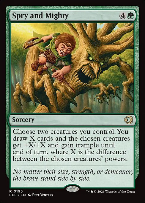 Lorwyn Eclipsed - 195 - Spry and Mighty - Rare - G - Non-foil
