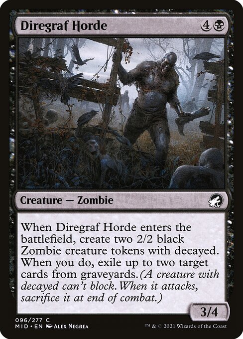 Innistrad: Midnight Hunt - 96 - Diregraf Horde - Common - B - Foil