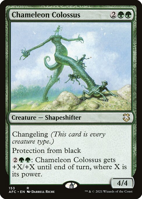 Forgotten Realms Commander - 153 - Chameleon Colossus - Rare - G - Non-foil