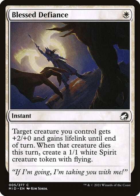 Innistrad: Midnight Hunt - 5 - Blessed Defiance - Common - W - Foil