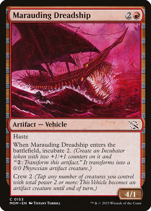 March of the Machine - 153 - Marauding Dreadship - Common - R - Non-foil
