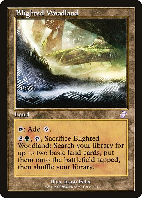 Time Spiral Remastered - 405 - Blighted Woodland - Special - C - Non-foil