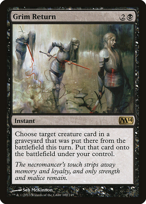 Magic 2014 - 100 - Grim Return - Rare - B - Non-foil