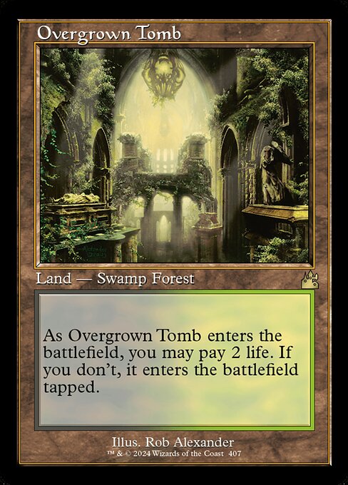 Ravnica Remastered - 407 - Overgrown Tomb - Rare - C - Non-foil