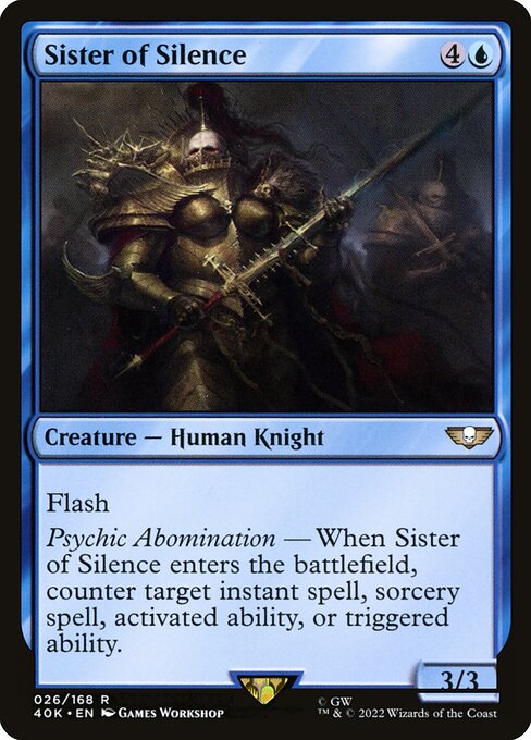 Warhammer 40,000 Commander - 26 - Sister of Silence - Rare - U - Non-foil