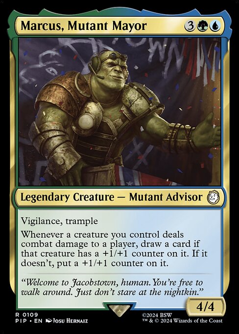 Fallout - 109 - Marcus, Mutant Mayor - Rare - UG - Foil