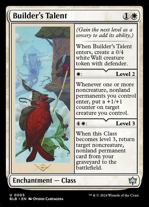 Bloomburrow - 5 - Builder's Talent - Uncommon - W - Foil
