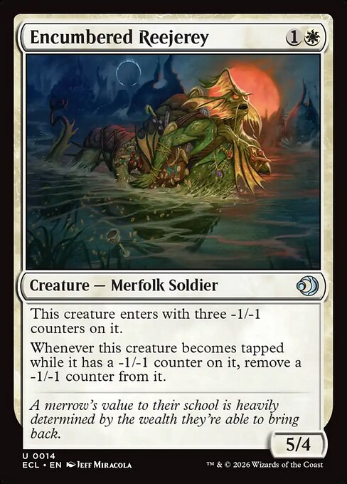 Lorwyn Eclipsed - 14 - Encumbered Reejerey - Uncommon - W - Non-foil