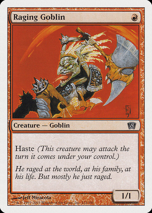 Eighth Edition - 212 - Raging Goblin - Common - R - Non-foil