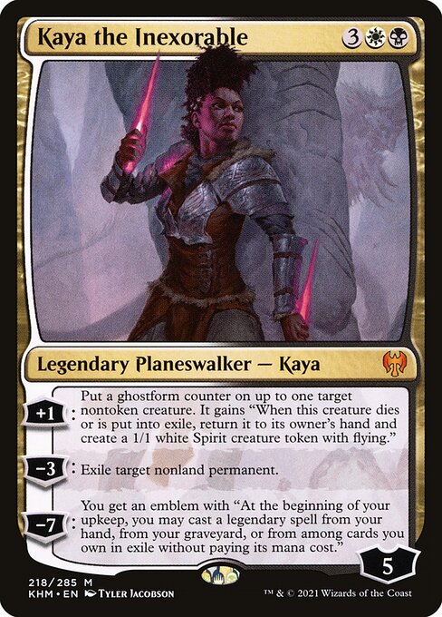 Kaldheim - 218 - Kaya the Inexorable - Mythic - WB - Non-foil