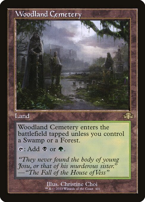 Dominaria Remastered - 401 - Woodland Cemetery - Rare - C - Non-foil