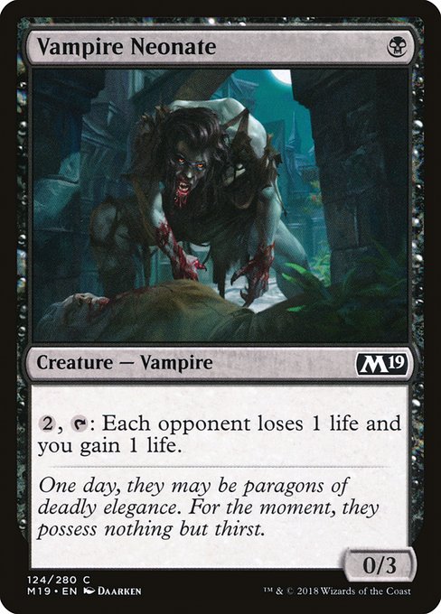 Core Set 2019 - 124 - Vampire Neonate - Common - B - Non-foil